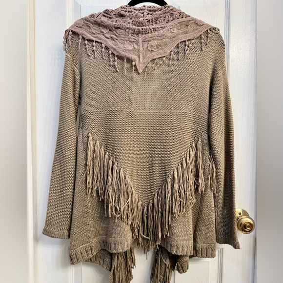 Double Zero Fringe Cardigan Sweater - Picture 4 of 4